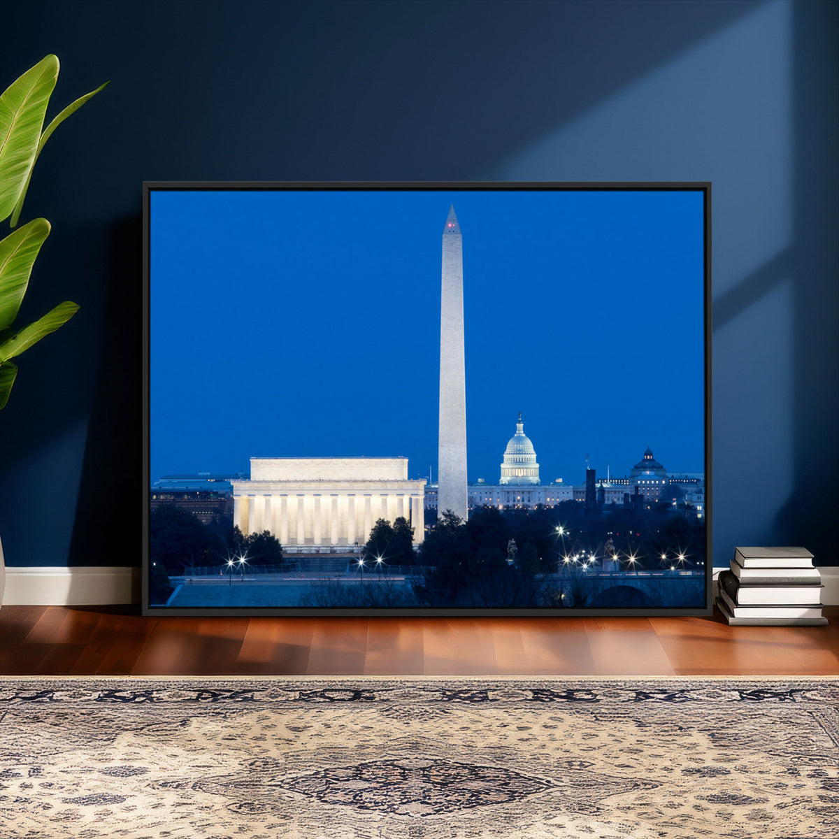 Washington DC Skyline Wall Art Canvas Print – Lincoln