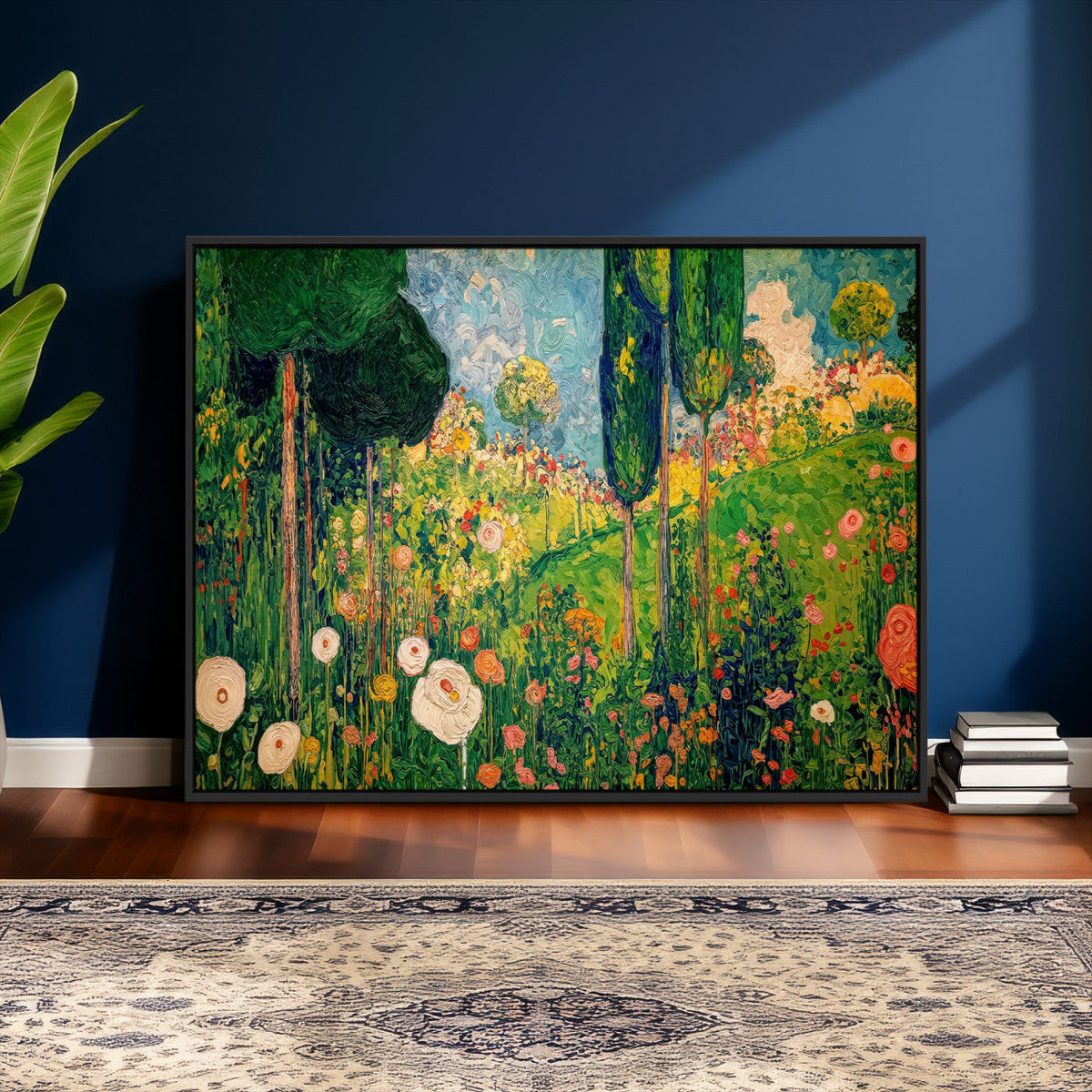Gustav Klimt Boho Mountain Landscape Large Wall Art,