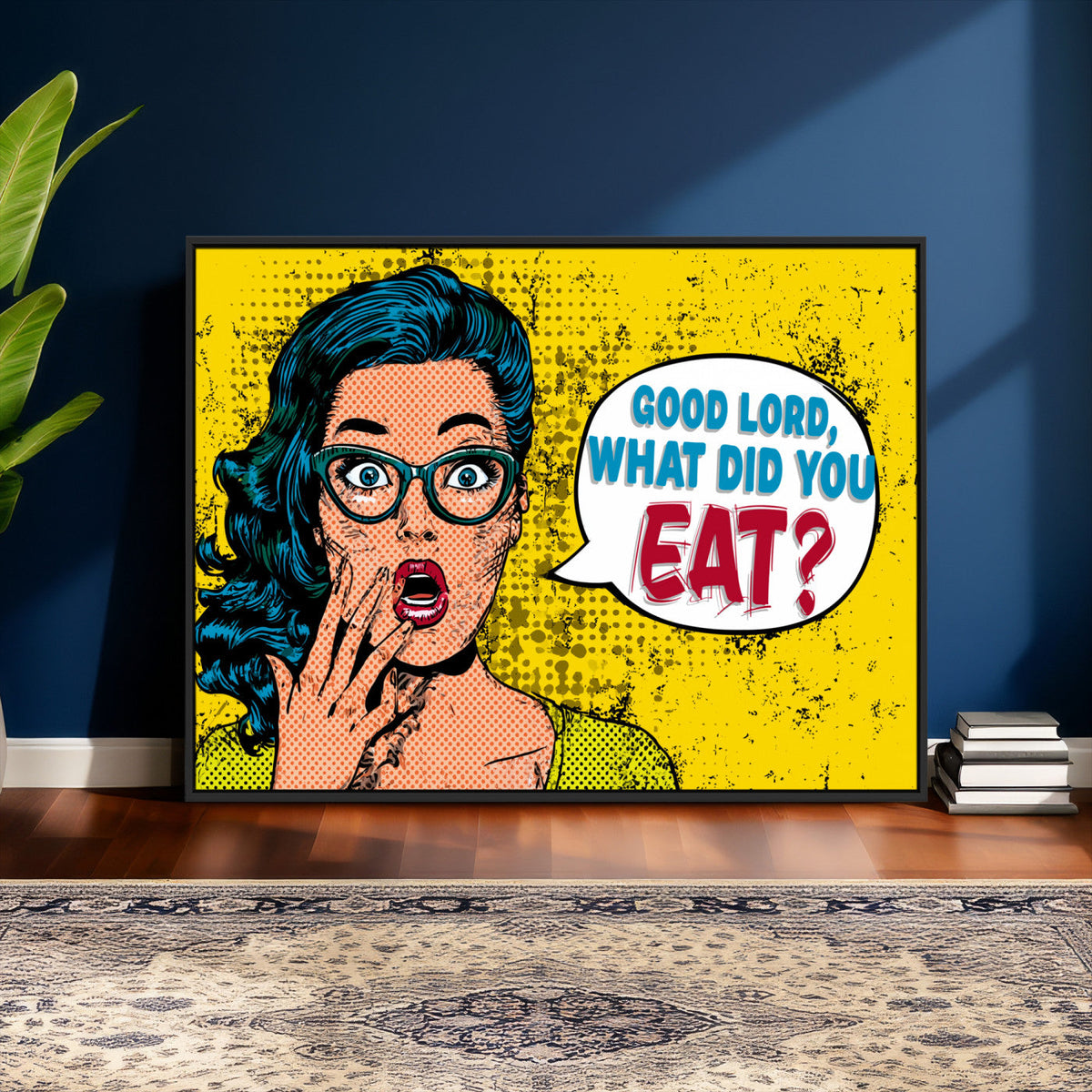 Pop Art Print Bathroom Sign Wall Art Canvas Print — Funny