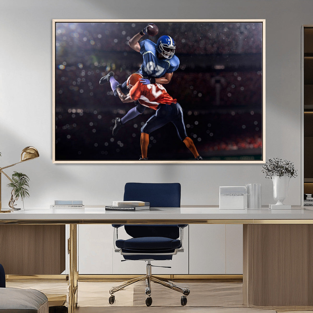 American Football Wall Art Canvas Print, Stadium Sport Wall