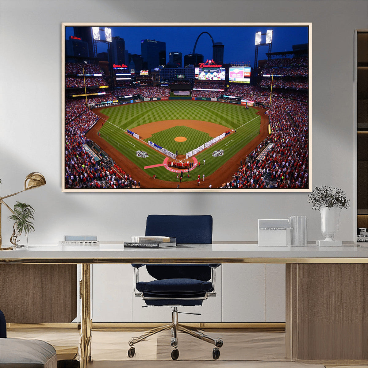 St. Louis Cardinals Baseball Team Print - Busch Stadium Wall
