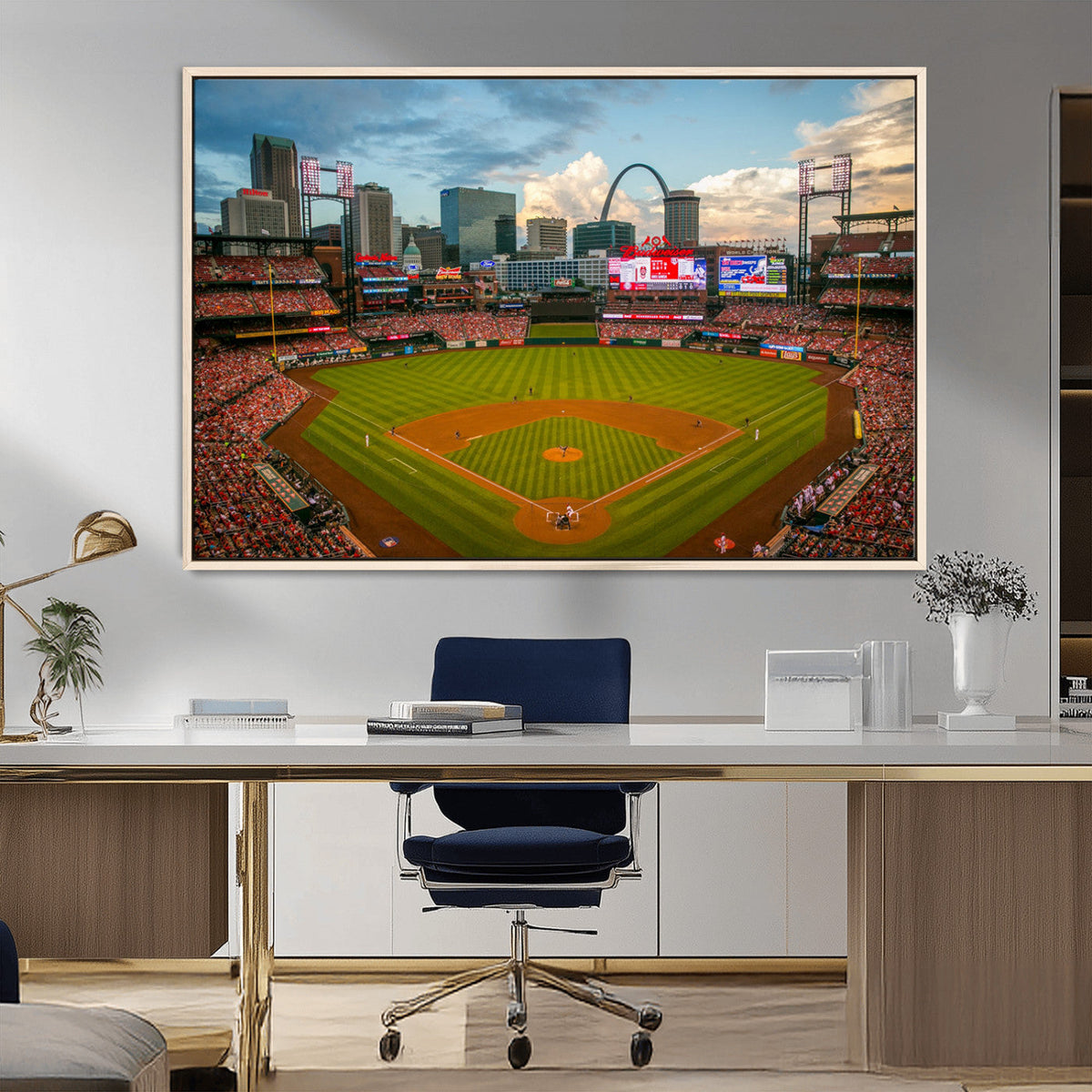 St. Louis Cardinals Baseball Team Print - Busch Stadium Wall