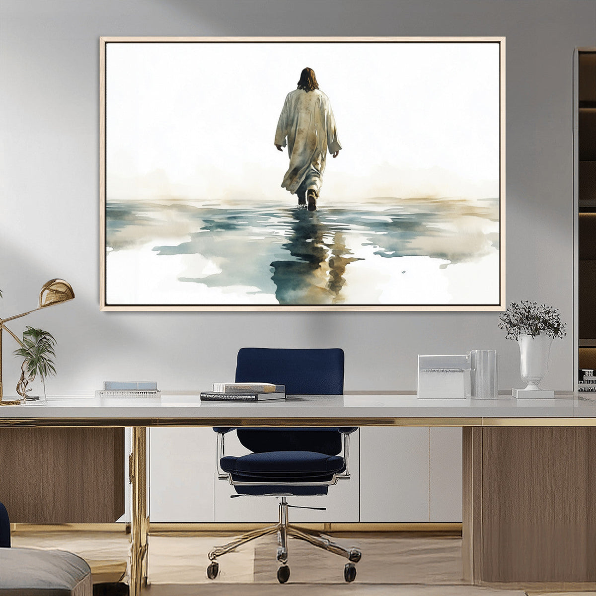 Abstract Jesus Wall Art Canvas Print, Christian Wall Art,
