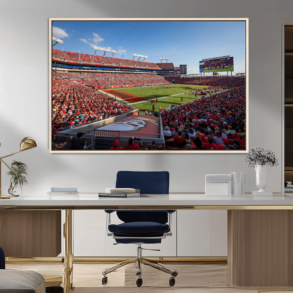 Florida Tampa Raymond James Stadium Wall Art Canvas Print -