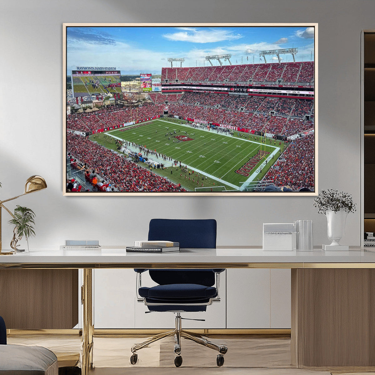 Florida Tampa Raymond James Stadium Wall Art Canvas Print -