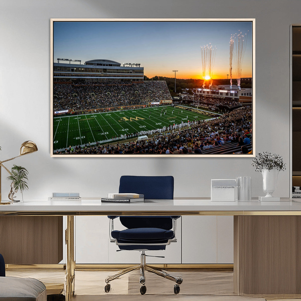 Demon Deacons Football Team Print Canvas- Winston-Salem