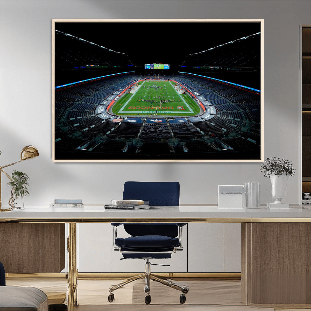 Denver Broncos Football Team Print Canvas- Denver Empower