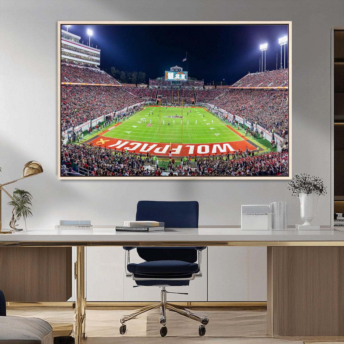 Wolfpack Football Team Print - Raleigh Carter-Finley Stadium