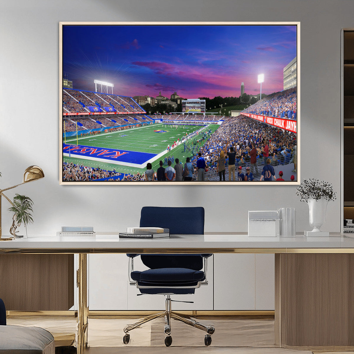 University of Kansas Jayhawks Football Team Print Canvas-