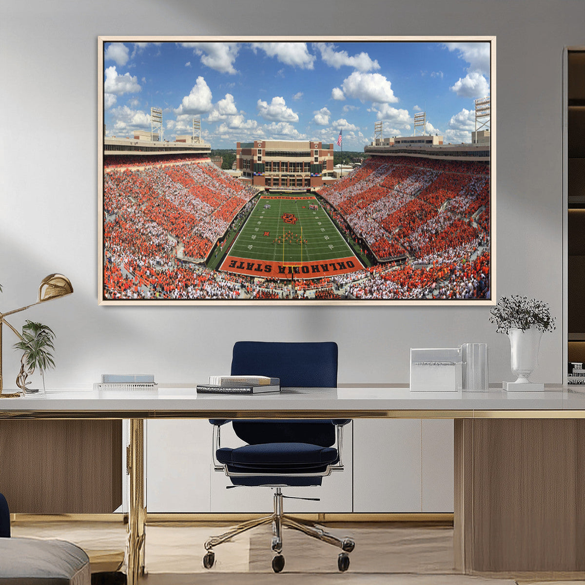 Oklahoma State Cowboys Football Team Print - Stillwater