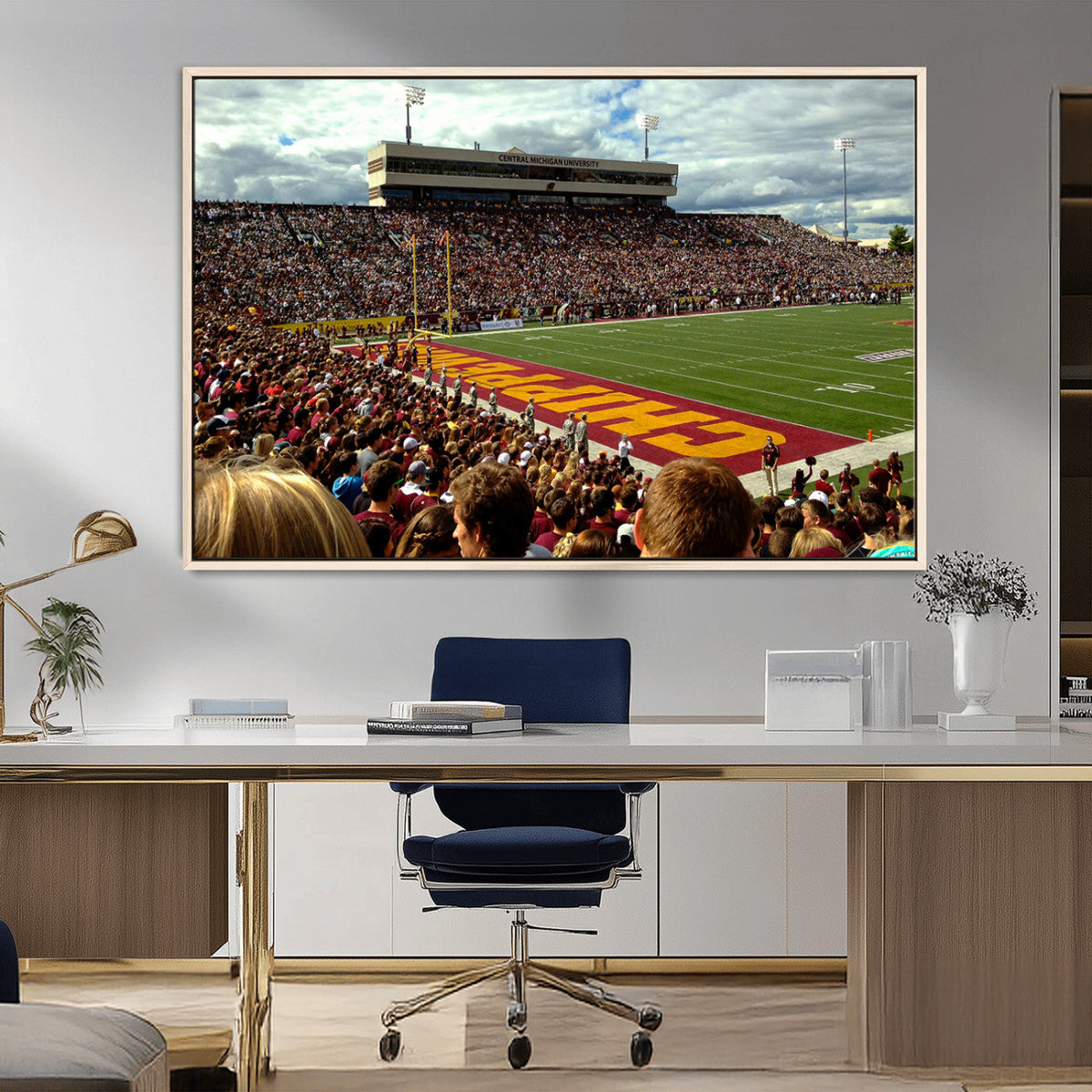 Central Michigan University Chippewas Football Team Print -