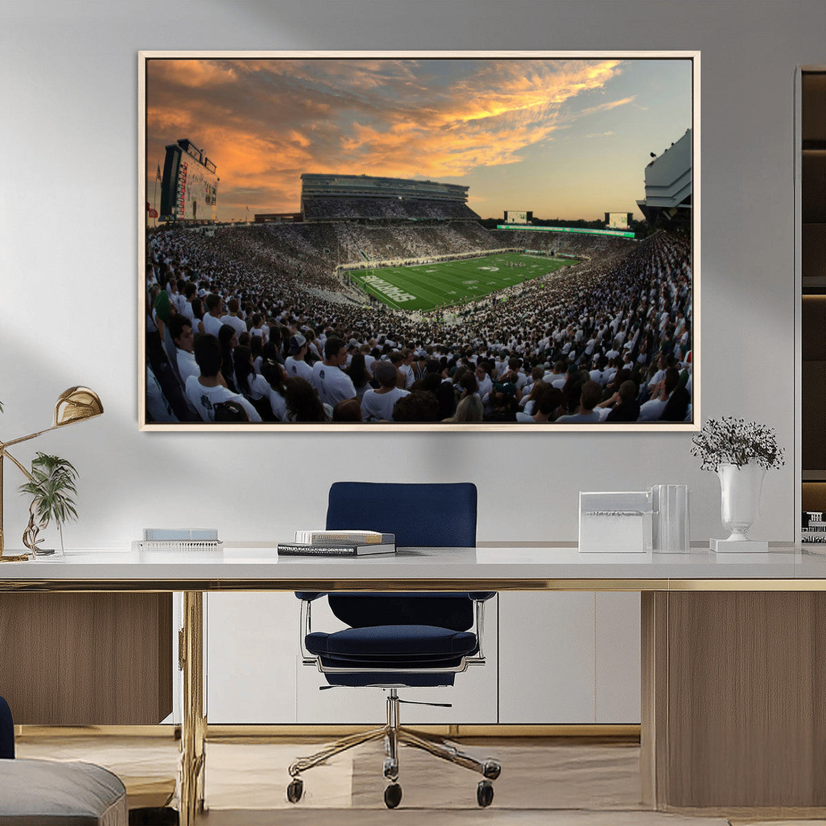 Michigan State Spartans Football Team Print - East Lansing