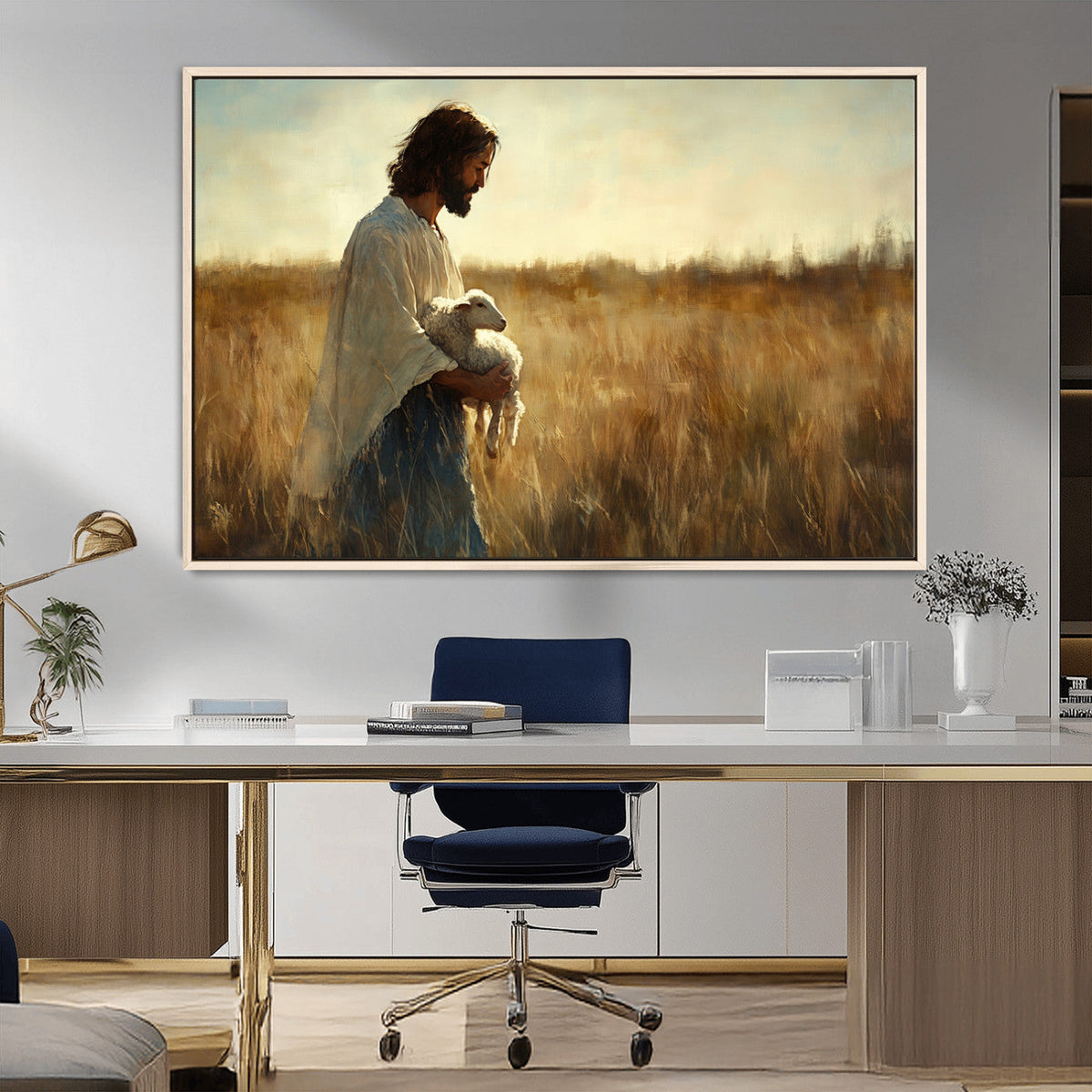 Jesus the Good Shepherd Wall Art Canvas Print -