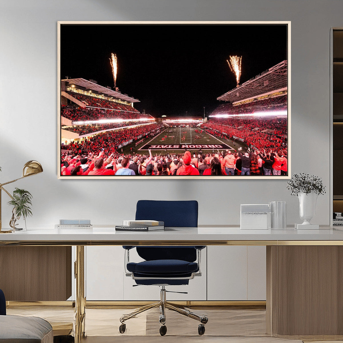 Oregon State Beavers Football Team Print - Corvallis Reser