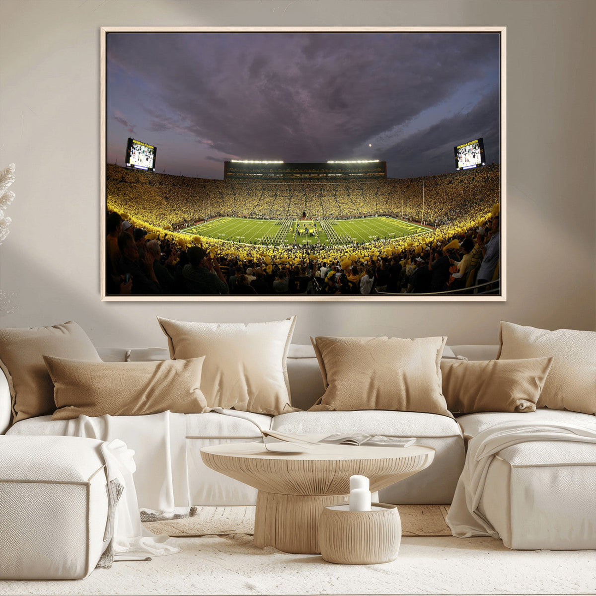 Michigan Wolverines Print - Michigan Stadium Wall Art Canvas