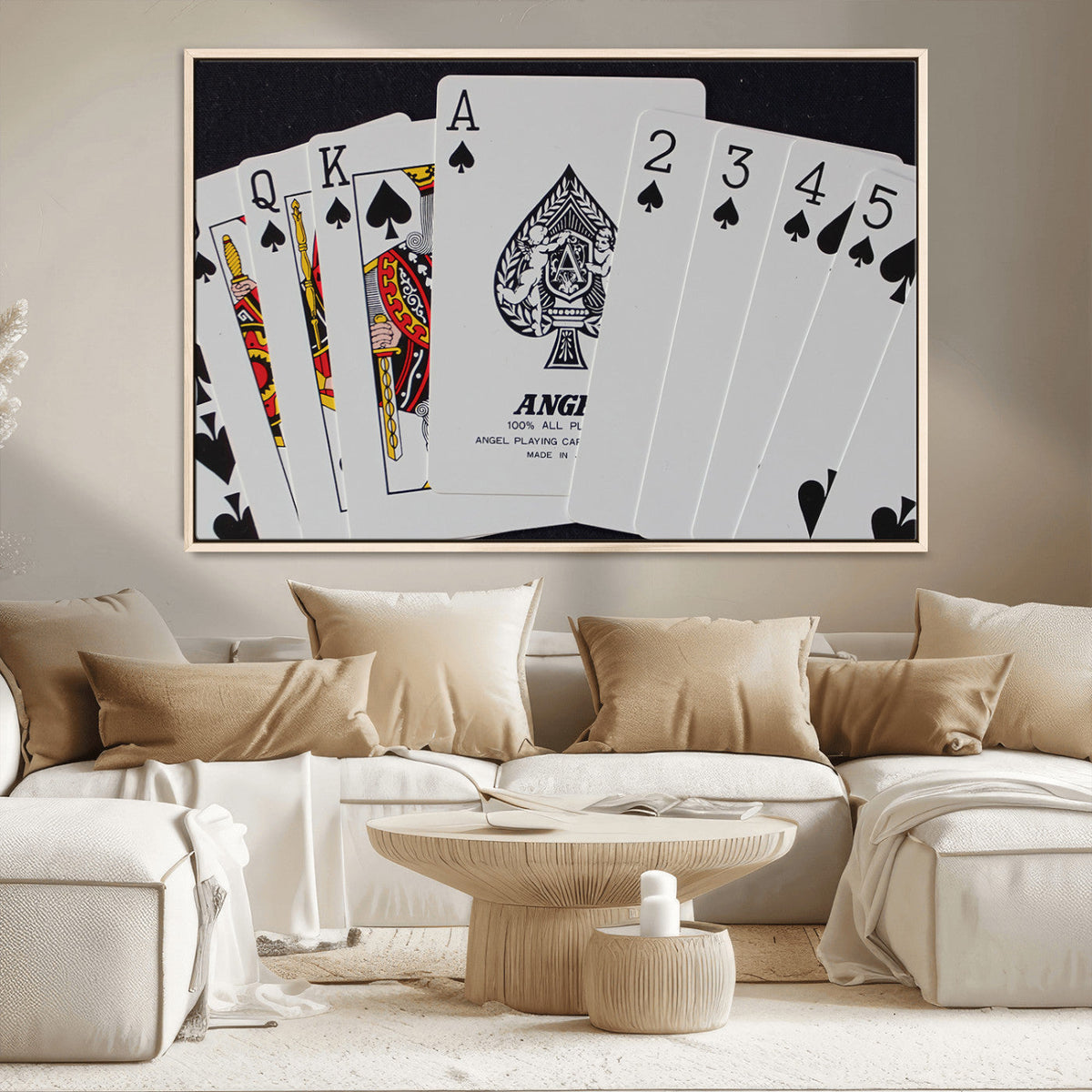 Poker Wall Art - Playing Cards Canvas Wall Art Print - Ace