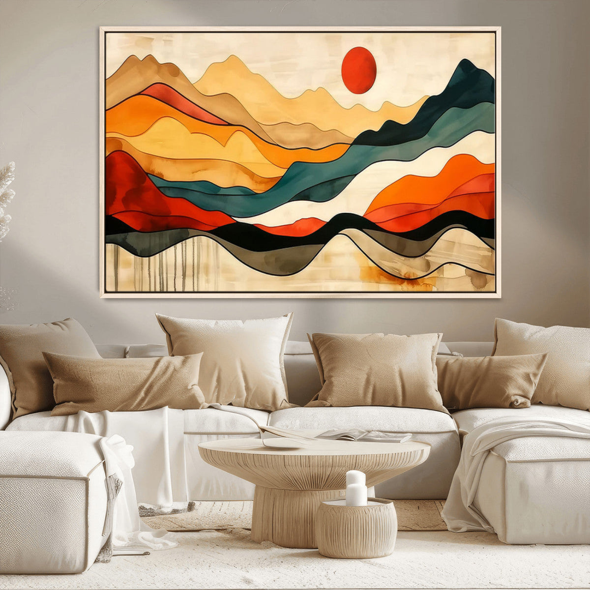 Mid Century Wall Art Print - Abstract Woodland Print -