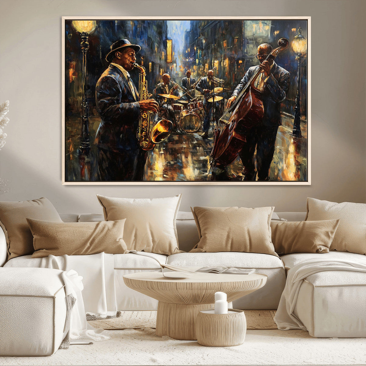 Jazz Canvas Wall Art Print – Abstract African American Music
