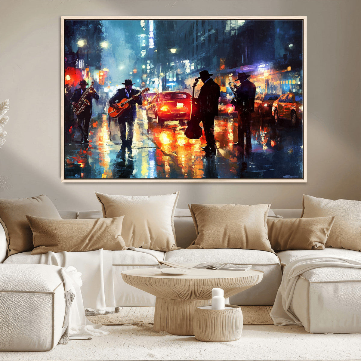 African American Jazz Canvas Wall Art Print – Abstract Music