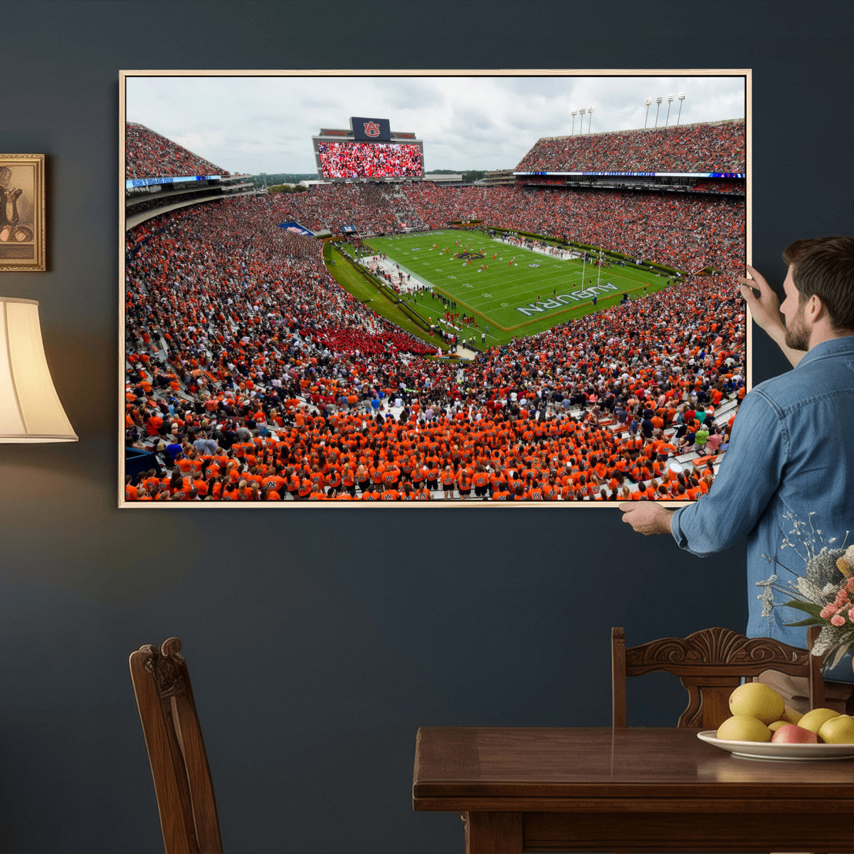 Auburn Stadium Wall Art Canvas Print, Jordan Hare Stadium