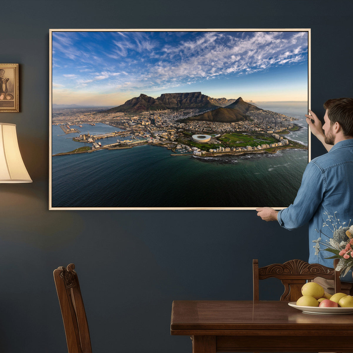 Cape Town Wall Art Canvas Print – Table Mountain Coastal