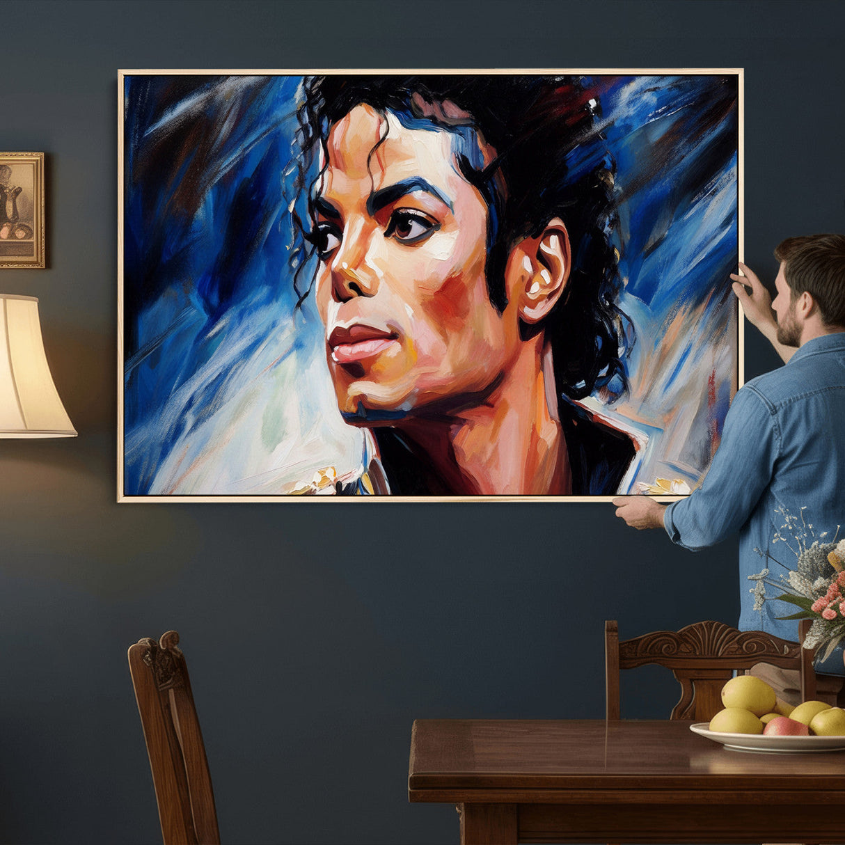 Abstract Michael Jackson Photo Wall Art Canvas Print