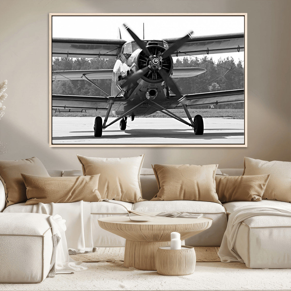 Wall Art Old War Plane Canvas Print