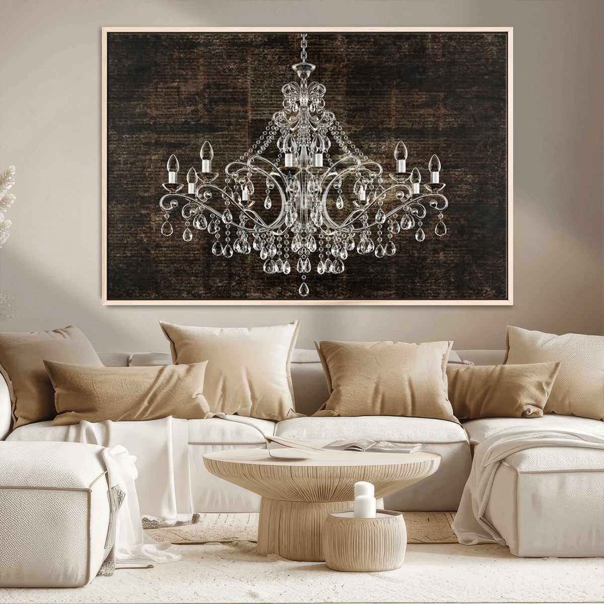 Rustic Chandelier Canvas Print