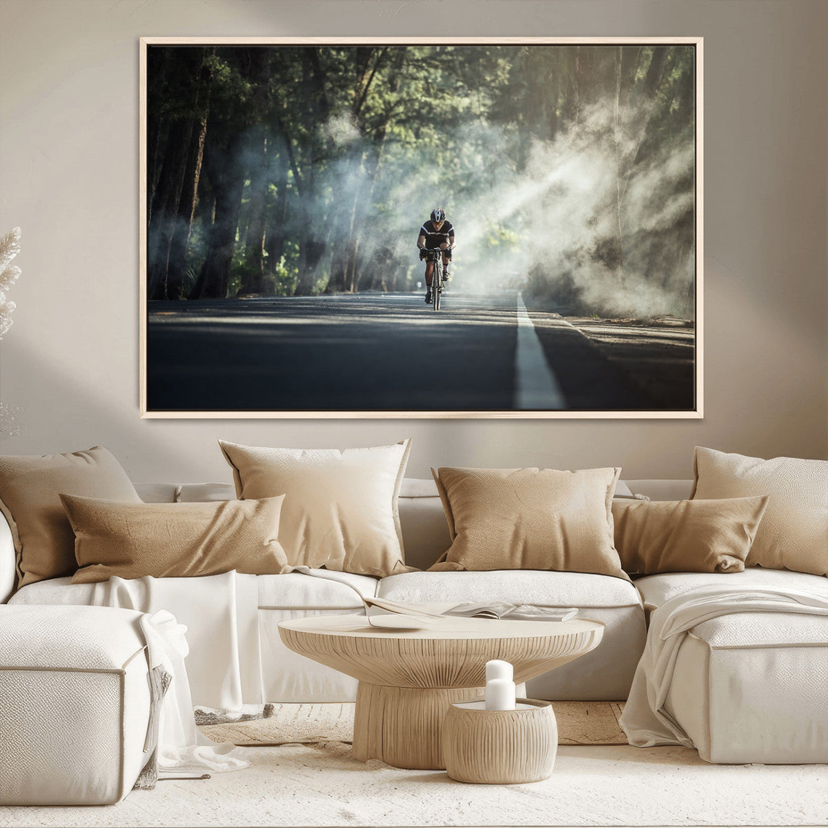 Cycling Road Bike in the Morning, Cycling Road Bike Canvas