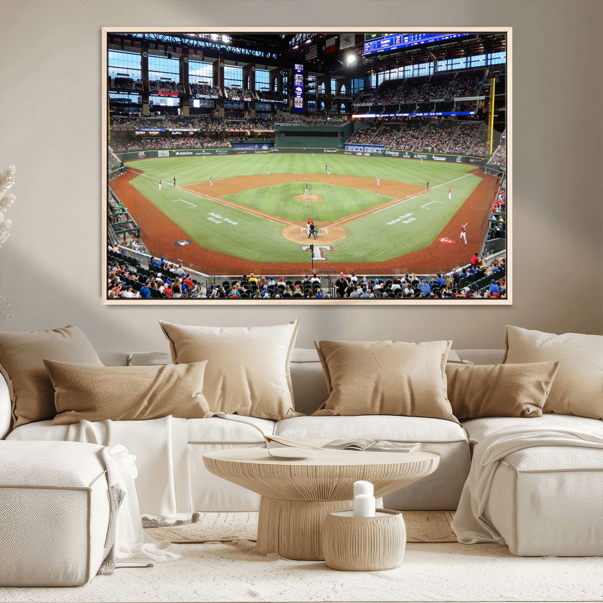 Texas Rangers Baseball Team Print - Arlington Globe Life
