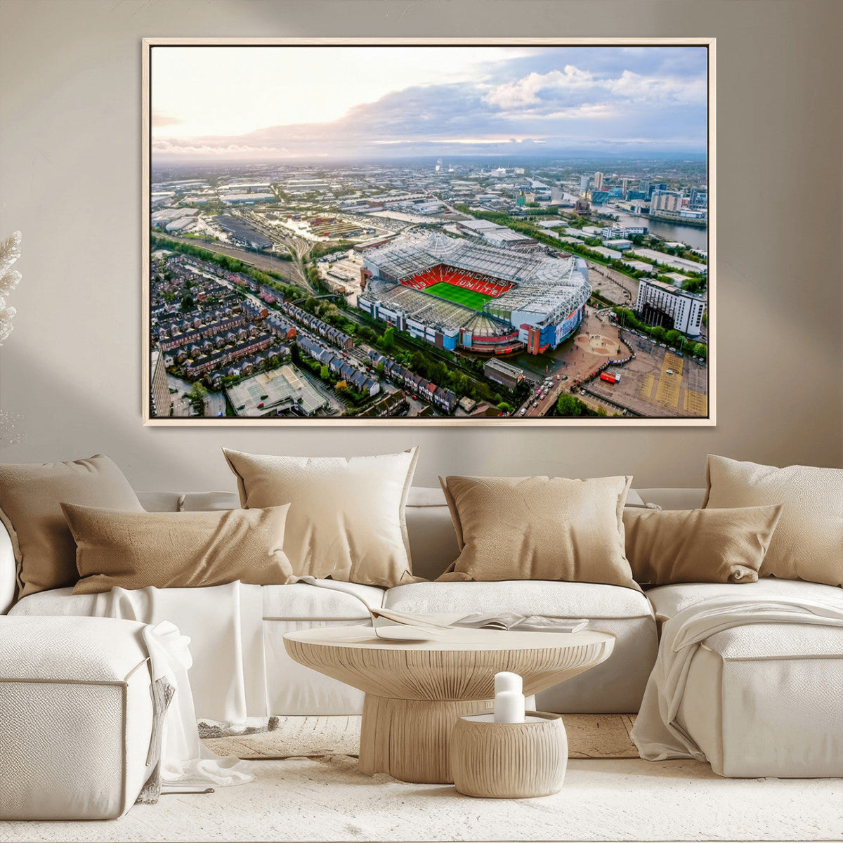 Old Trafford Manchester United Stadium Wall Art Canvas Print