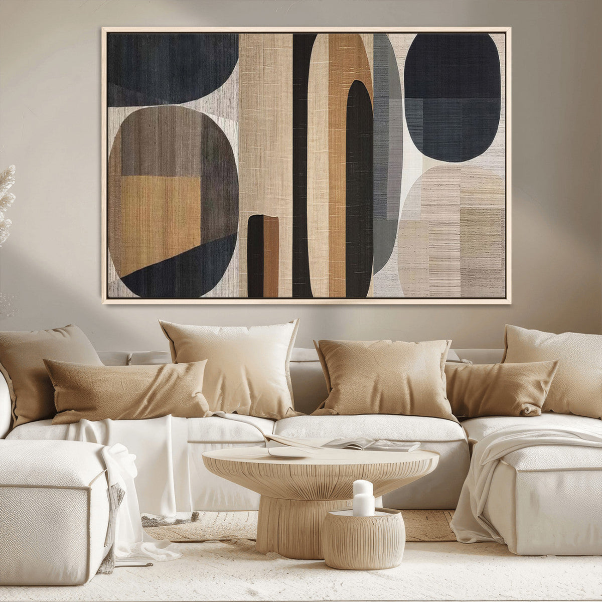 Wabi Sabi Canvas Print - Geometric Abstract Wall Art Canvas