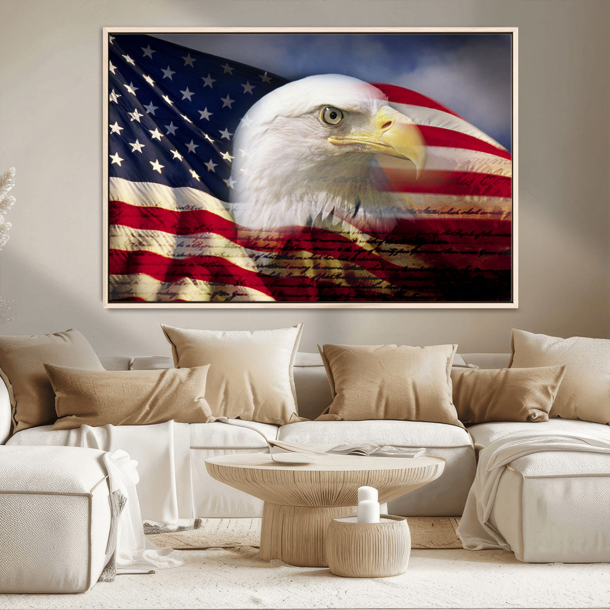 American Flag Eagle Symbol Wall Art, American Flag Eagle