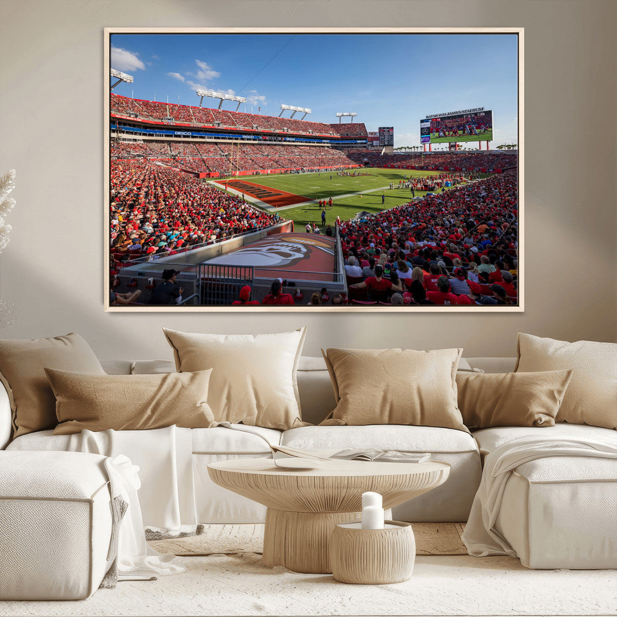 Florida Tampa Raymond James Stadium Wall Art Canvas Print -