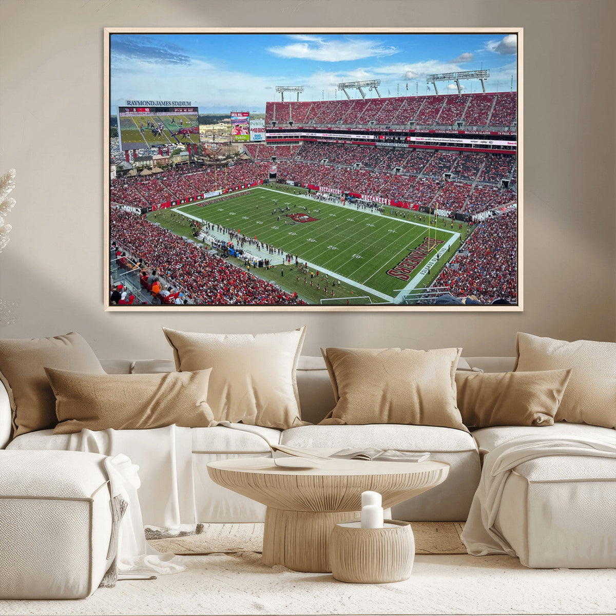 Florida Tampa Raymond James Stadium Wall Art Canvas Print -