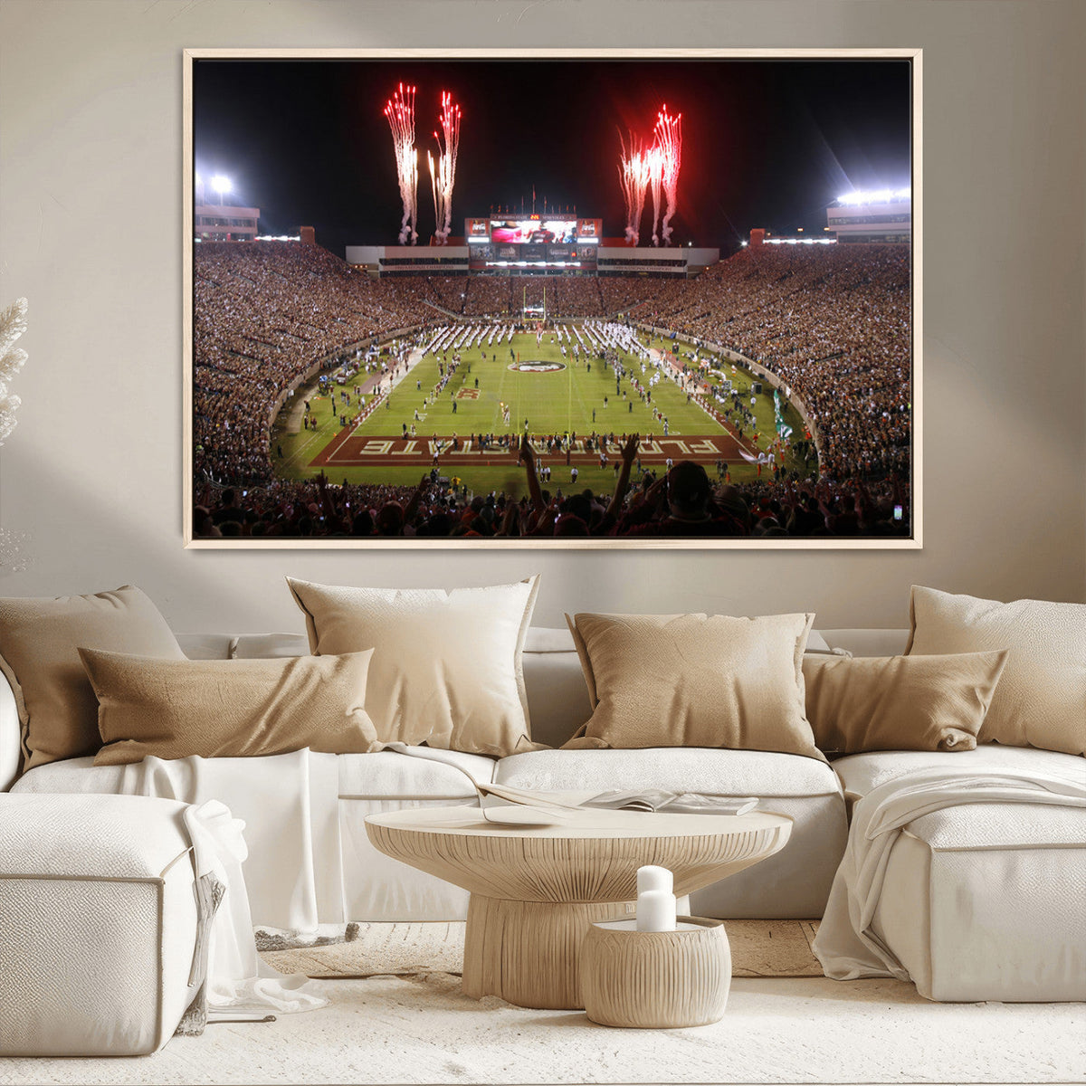 Framed Florida State Seminoles Football Team Print -