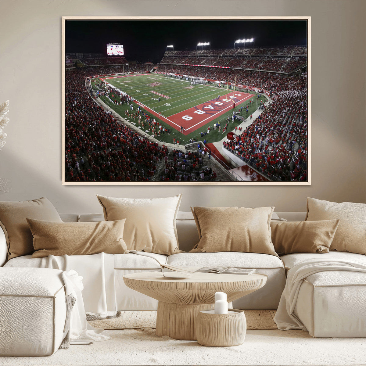 Houston Cougars Football Team Print - Houston TDECU Stadium