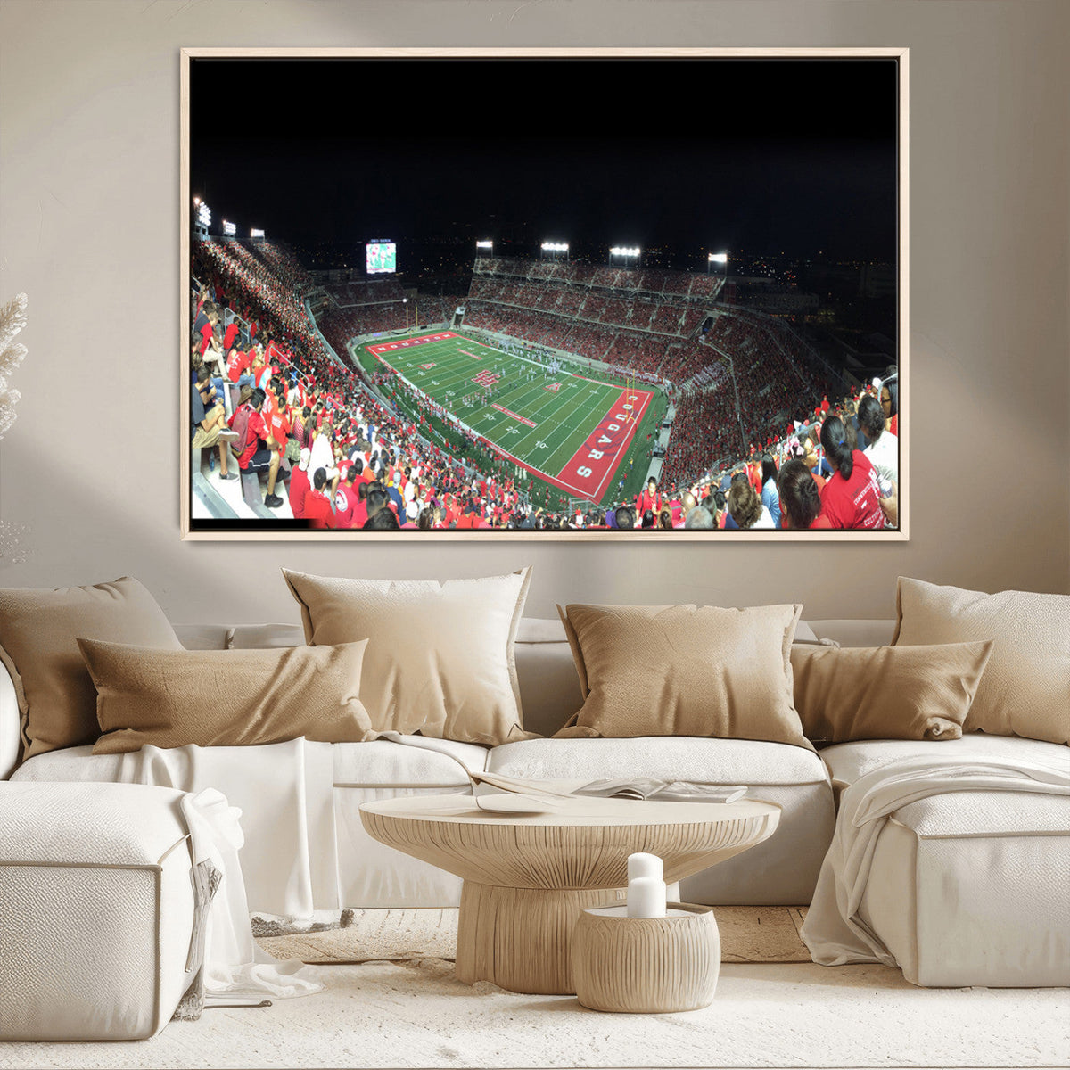 Houston Cougars Football Team Print - Houston TDECU Stadium