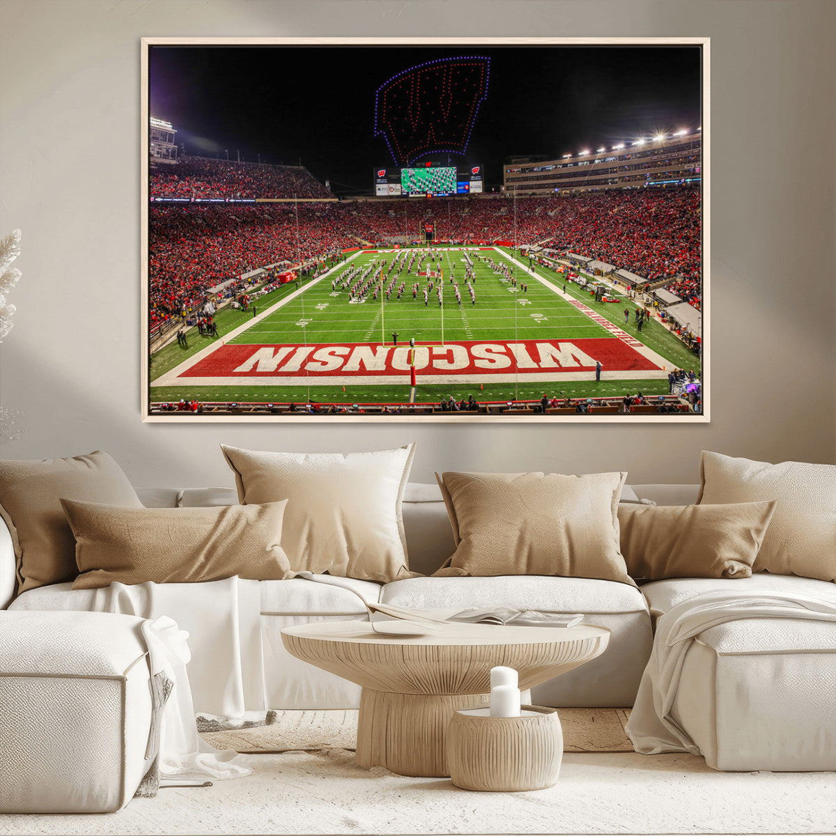 Wisconsin Badgers Football Team Print Canvas- Madison Camp