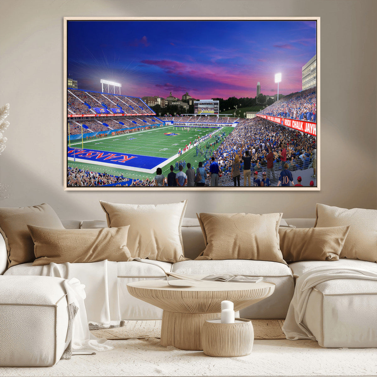University of Kansas Jayhawks Football Team Print Canvas-
