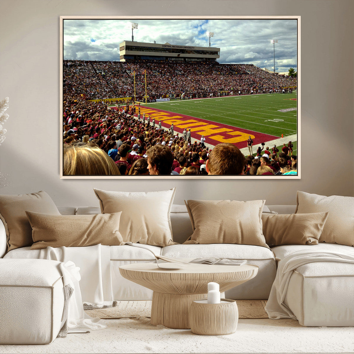 Central Michigan University Chippewas Football Team Print -