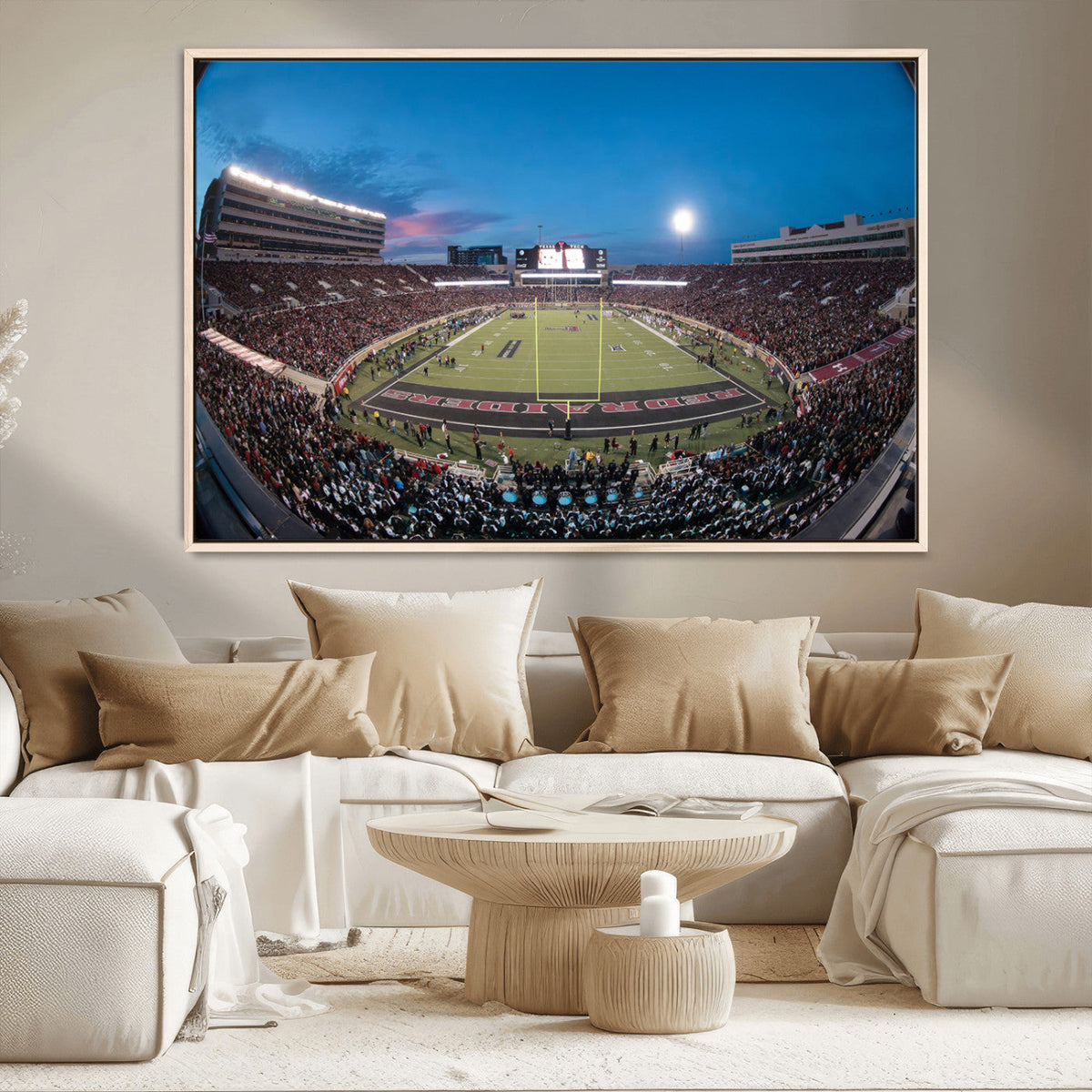 Texas Tech Red Raiders Canvas, Framed Football Team Print -
