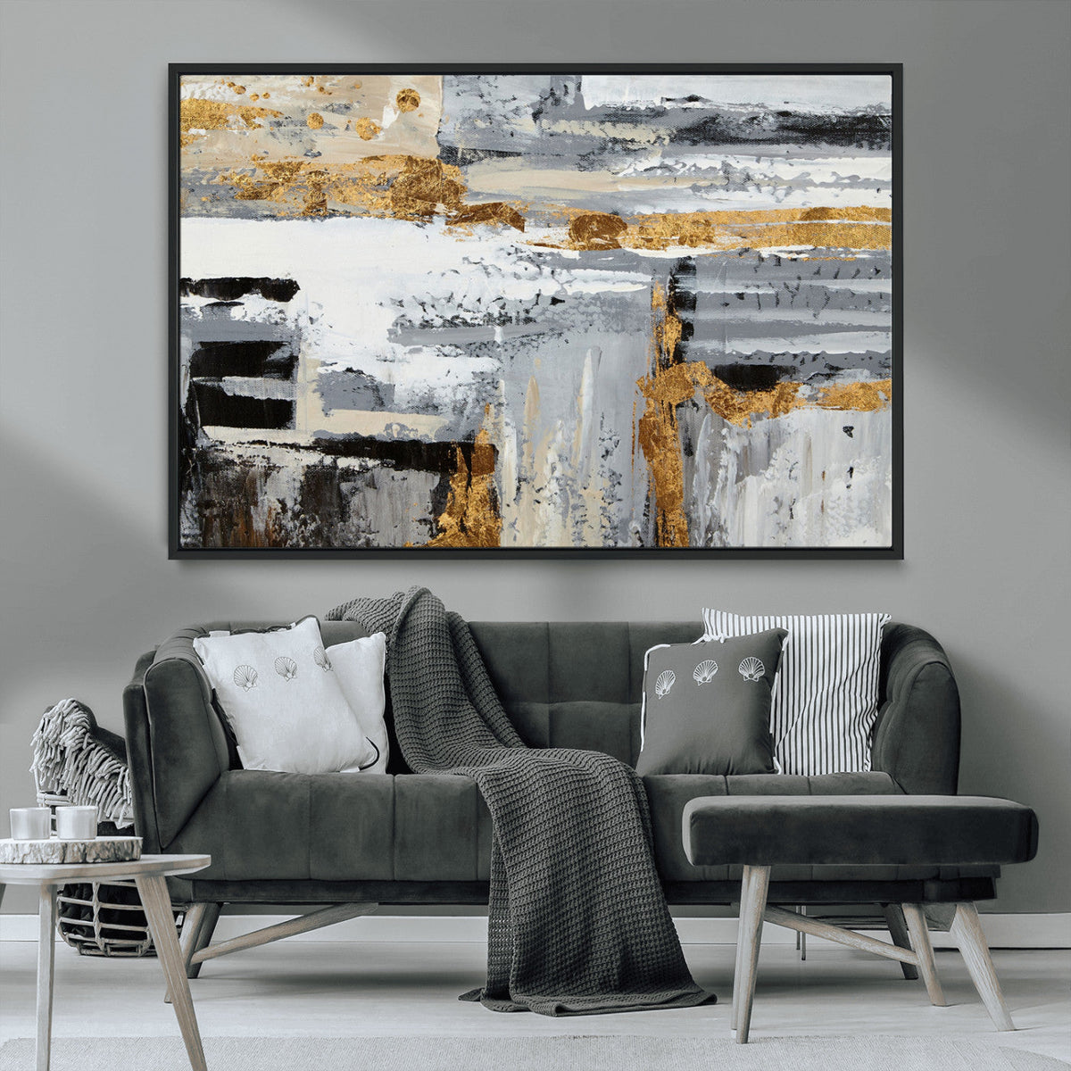 Abstract Painting Canvas Wall Art Print Paint Drip Art Brush