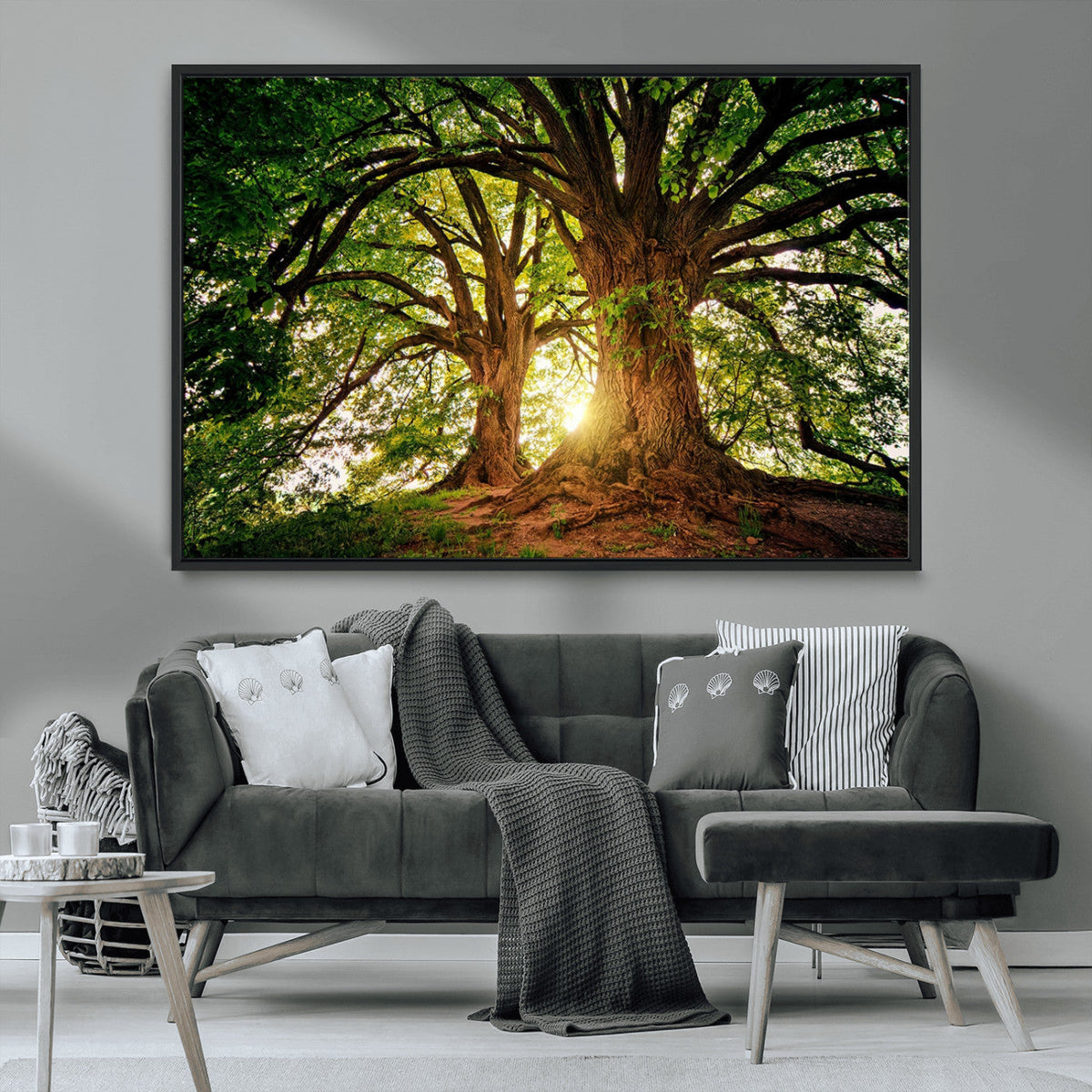 Majestic Ancient Tree Wall Art, NatureCanvas Print, Woodland