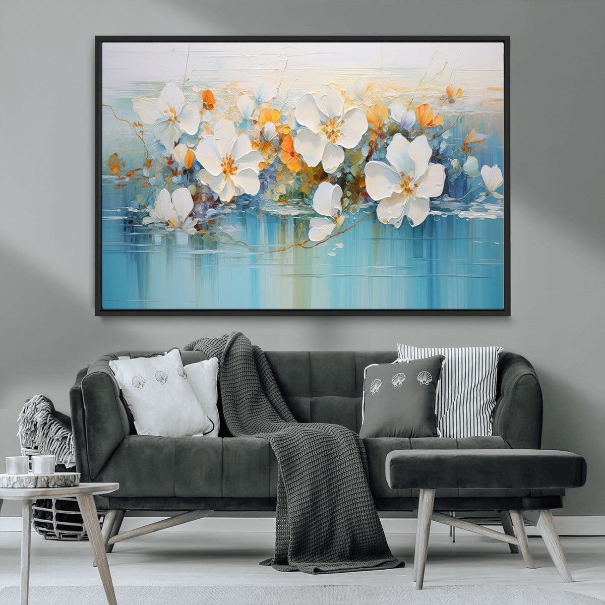 Abstract Flower Wall Art Canvas Print