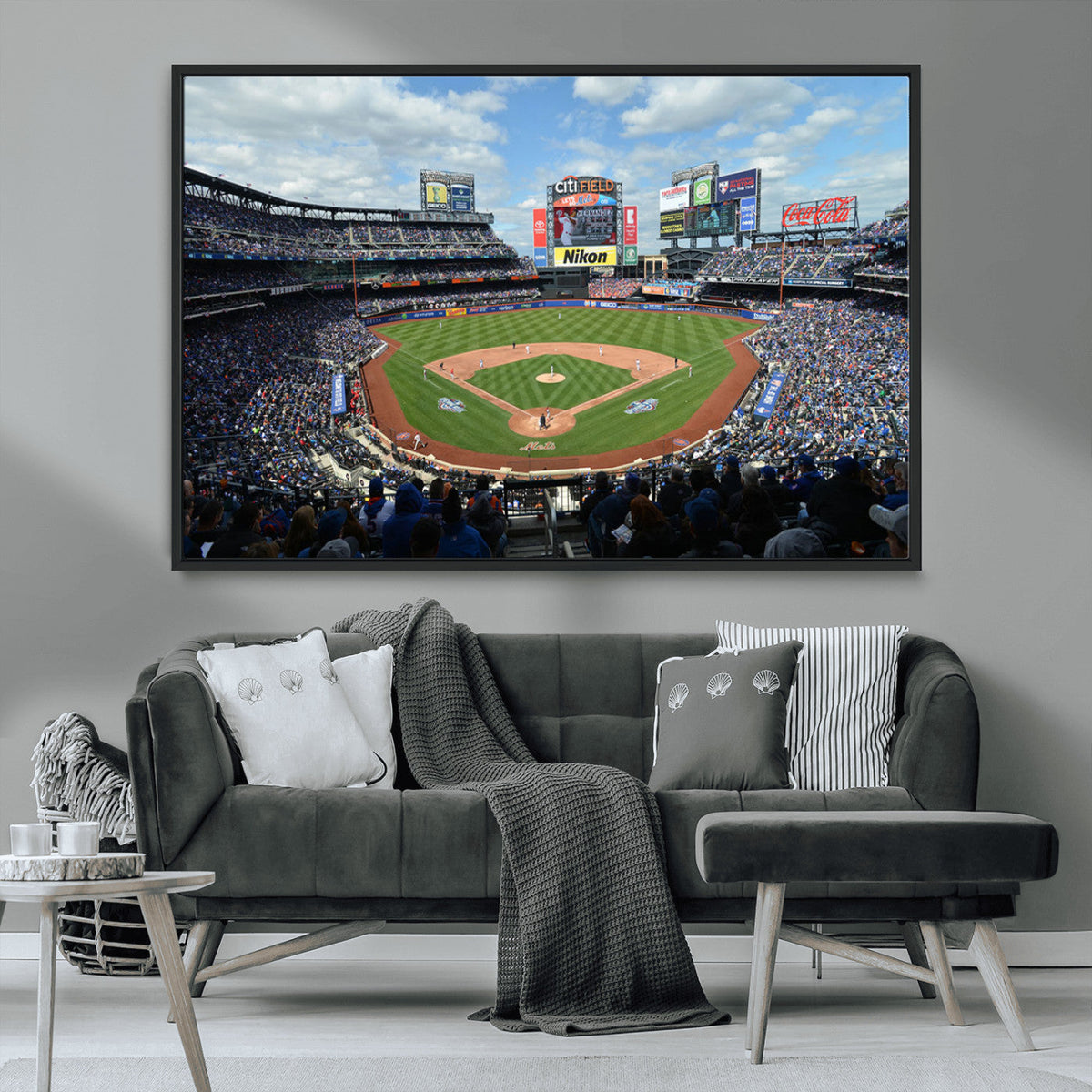New York Mets Baseball Team Print - Citi Field Stadium Wall
