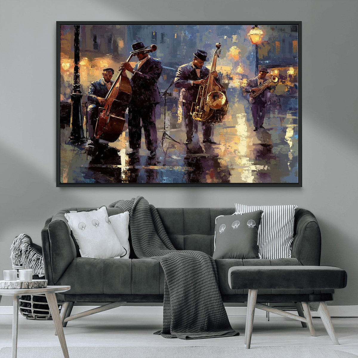 Afro Abstract Jazz Music Wall Art Canvas Print – Colorful