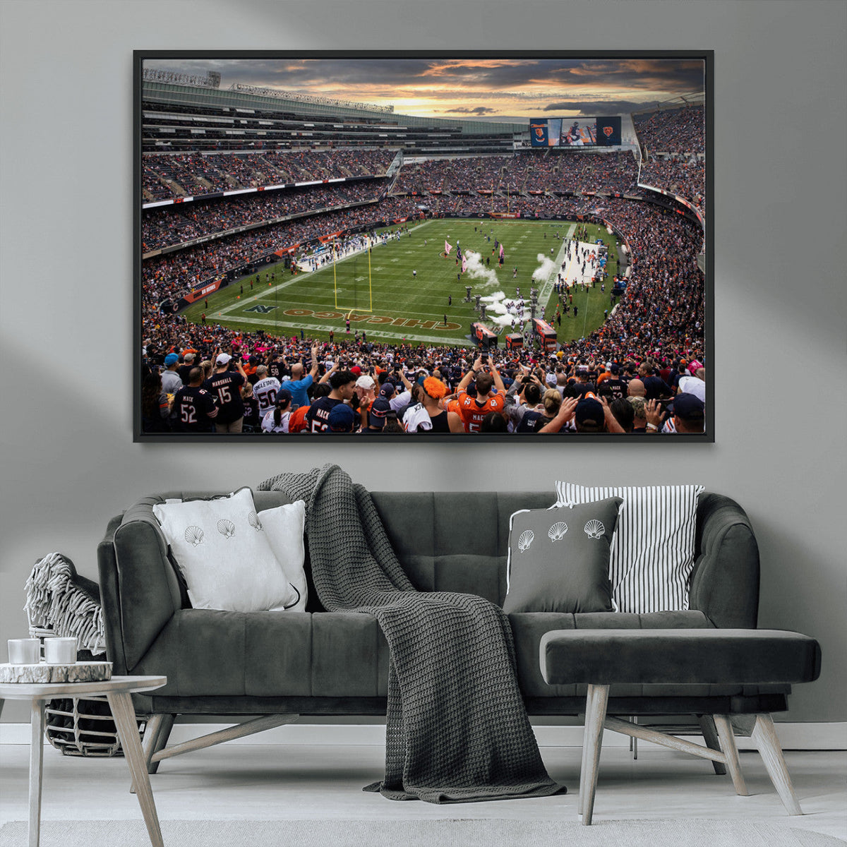 Chicago Bears Soldiers Field Wall Art Canvas Print – Framed