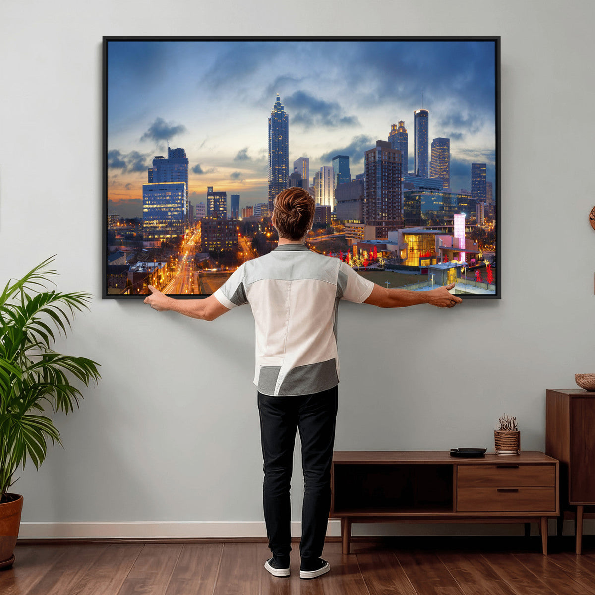Atlanta Skyline Wall Art Canvas Print, Atlanta Downtown