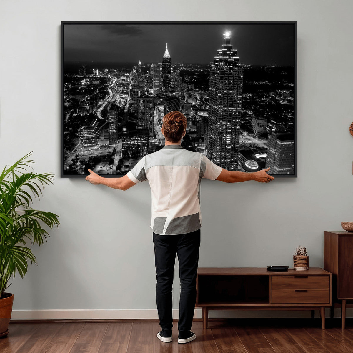 Atlanta Skyline Wall Art Canvas Print, Atlanta Downtown